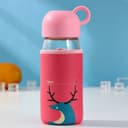 Бутылка для воды «Лесная банда», 420 мл, h=17 см, в чехле, стекло, МИКС