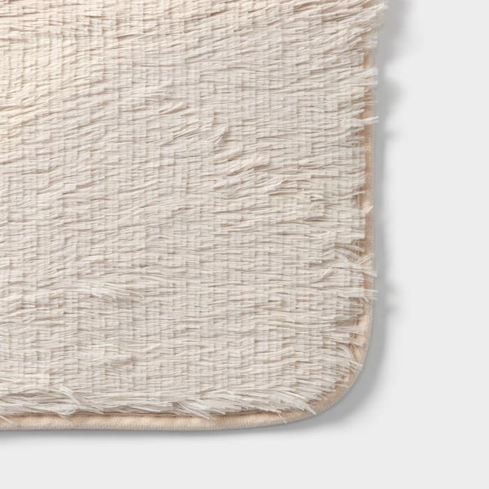 Набор ковриков для ванной и туалета Доляна «Пушистик», 2 шт., 40×50, 50×80 см бежевый