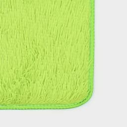 Коврики для ванной и туалета Доляна «Пушистик», 2 шт.: 40×50 см, 50×80 см, цвет зелёный