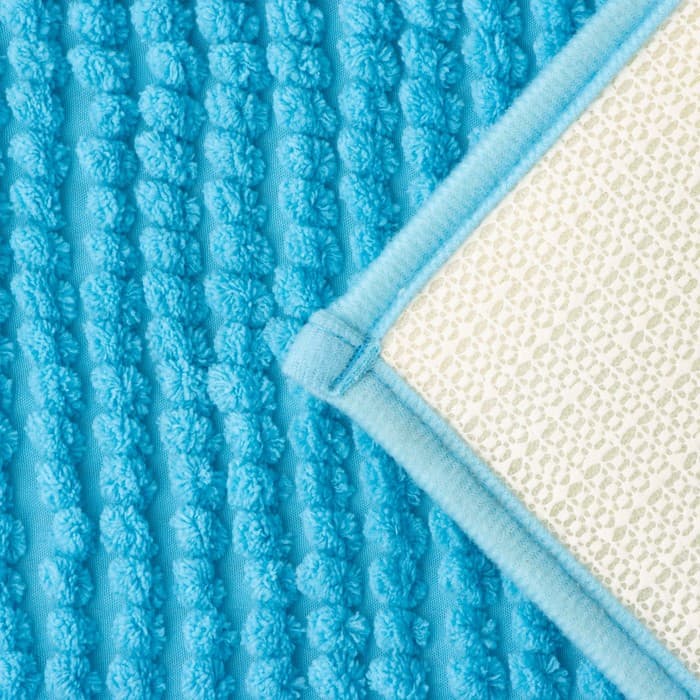 Коврик для дома Доляна «Букли», 50×80 см, голубой