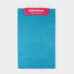Коврик для дома Доляна «Букли», 50×80 см, голубой