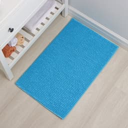Коврик для дома Доляна «Букли», 50×80 см, голубой