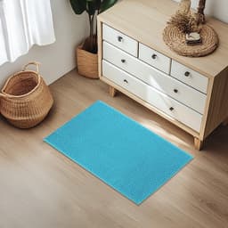 Коврик для дома Доляна «Букли», 50×80 см, голубой