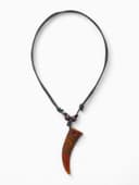 Кулон унисекс «Клык», коричнево-чёрный на чёрном шнурке, 40-80 см