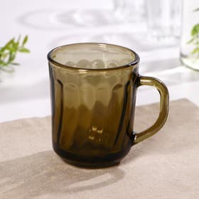Кружка Elica, 250 мл, стекло, коричневая