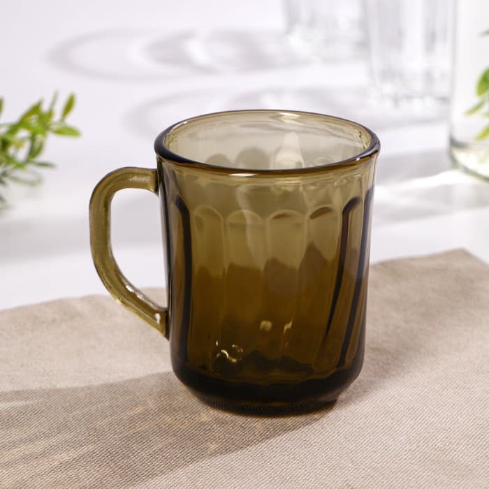 Кружка Elica, 250 мл, стекло, коричневая