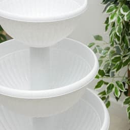 Каскад для цветов IDEA «Ливия», 3 яруса, 20 л, пластик, белый мрамор