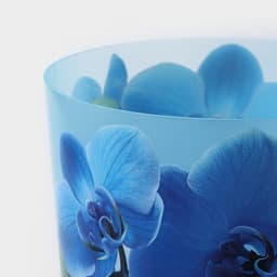 Горшок для орхидей с поддоном IDEA «Деко», 2.4 л, пластиковый, голубой