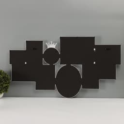 Фоторамка - коллаж на 10 фото 10×10 см, 10×15 см, 13×18 см, 15×20, 20×25 см «Корона», белая, 45×80 см