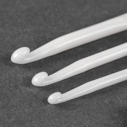 Набор крючков для вязания, d=4/5/6 мм, 14 см, 3 шт., белый