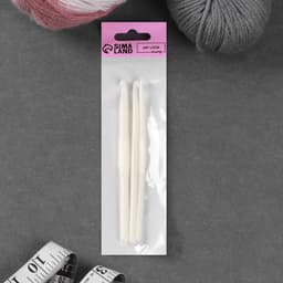 Набор крючков для вязания, d=4/5/6 мм, 14 см, 3 шт., белый