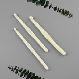 Набор крючков для вязания, d=7/8/9 мм, 14 см, 3 шт., белый