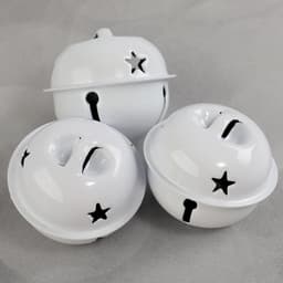 Бубенчики для рукоделия, набор 12 шт., размер 1 шт. — 3 см, белые