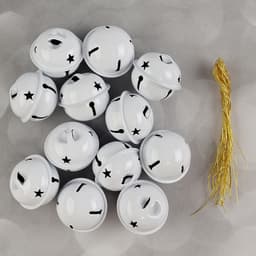 Бубенчики для рукоделия, набор 12 шт., размер 1 шт. — 3 см, белые