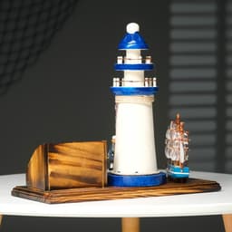 Набор настольный «Маяк»: подставка для ручек, визитница, 14×30×27 см