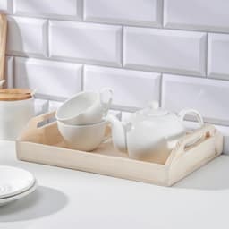 Поднос с ручками Доляна «Под роспись», 30×20×6 см, сосна