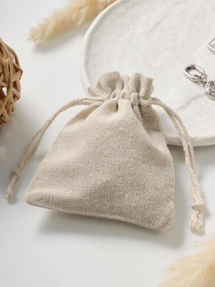 Мешочек подарочный «Хлопок», 10×12 см, бежевый