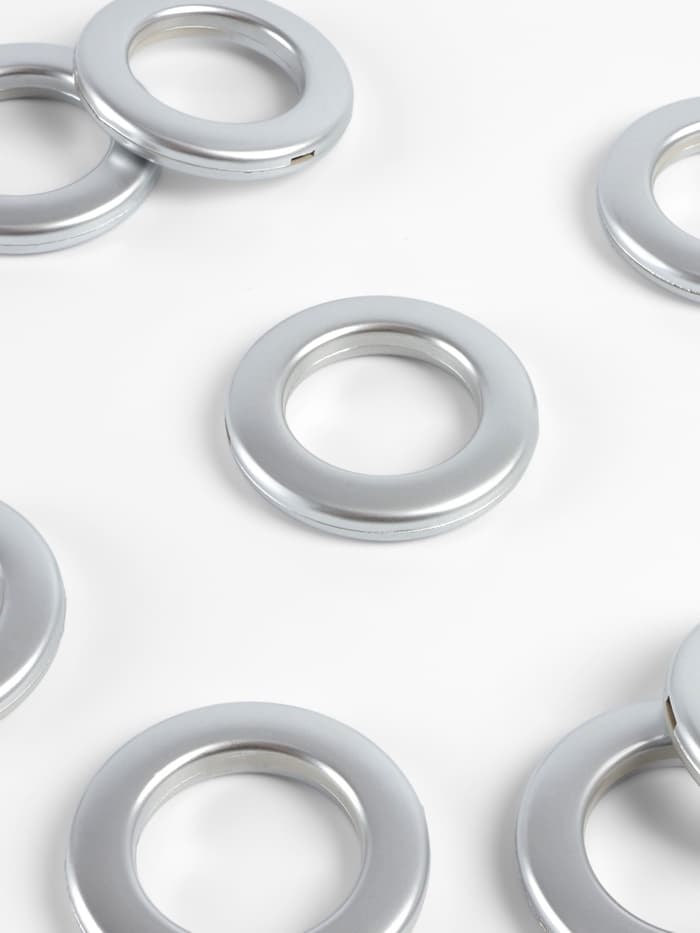 Люверсы для штор, d=3.4/5.5 см, 10 шт., цвет серебряный