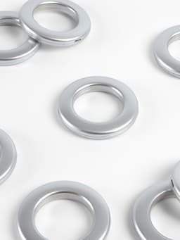 Люверсы для штор, d=3.4/5.5 см, 10 шт., цвет серебряный