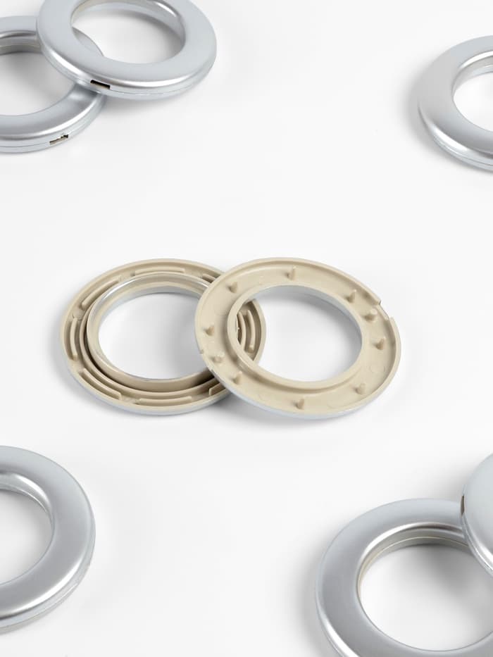 Люверсы для штор, d=3.4/5.5 см, 10 шт., цвет серебряный