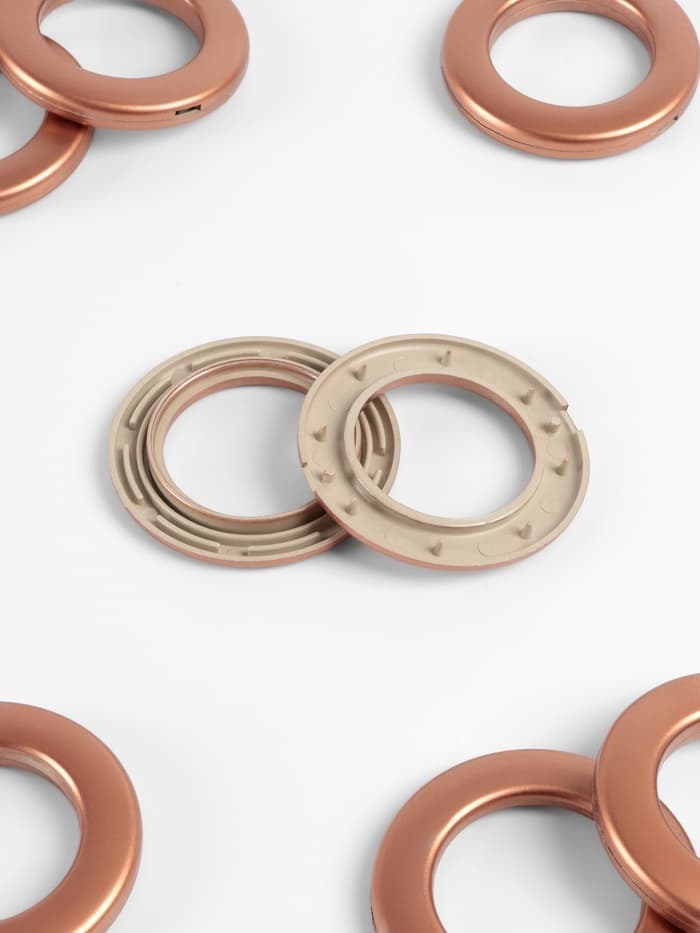 Люверсы для штор, d=3.1/5.5 см, 10 шт., коричневые