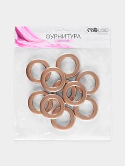 Люверсы для штор, d=3.4/5.5 см, 10 шт., цвет медный