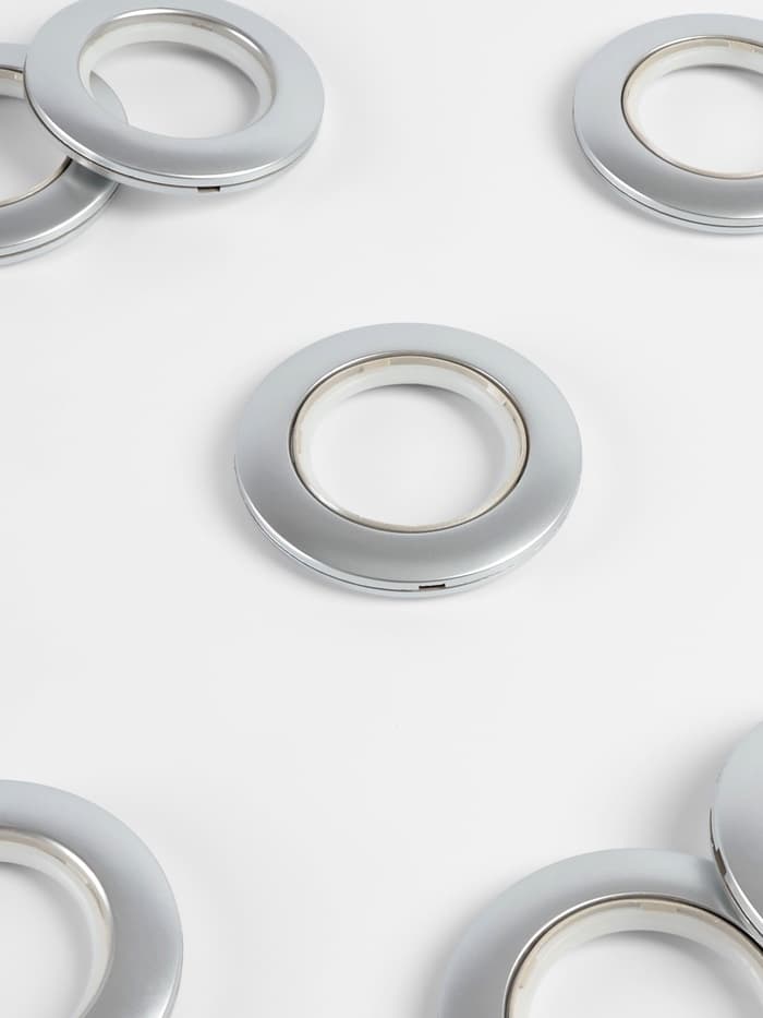 Люверсы для штор, d=4.1/7.5 см, 10 шт., цвет серебряный