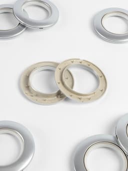 Люверсы для штор, d=4.1/7.5 см, 10 шт., цвет серебряный