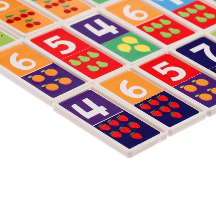 Домино IQ-ZABIAKA «Учимся считать», пластик, 28 деталей