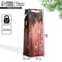 Пакет под бутылку подарочный новогодний ламинированный «Счастье в Новом году», 13×36×10 см