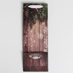 Пакет под бутылку подарочный новогодний ламинированный «Счастье в Новом году», 13×36×10 см