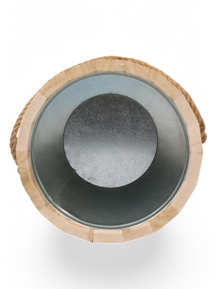 Ведро для бани и сауны, 7 л, липа, оцинкованная вставка, ручка - верёвка, «Добропаровъ»