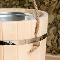 Ведро для бани и сауны, 7 л, липа, оцинкованная вставка, ручка - верёвка, «Добропаровъ»