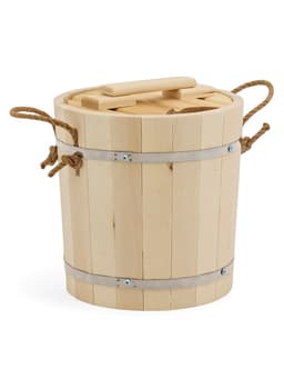 Запарник - ведро для бани и сауны, 13 л, липа, пластиковая вставка, с крышкой, «Добропаровъ»