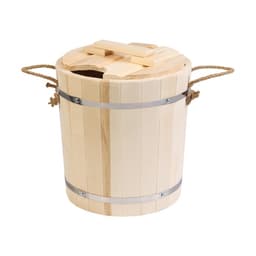 Запарник - ведро для бани и сауны, 18 л, липа, пластиковая вставка, с крышкой, «Добропаровъ»