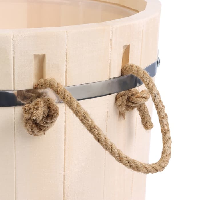 Запарник - ведро для бани и сауны, 18 л, липа, пластиковая вставка, с крышкой, «Добропаровъ»