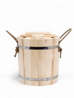Запарник - ведро для бани и сауны, 9 л, липа, пластиковая вставка, с крышкой, «Добропаровъ»