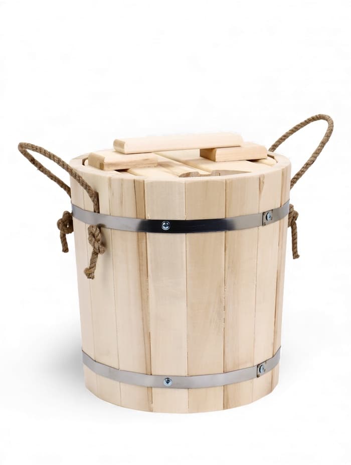 Запарник - ведро для бани и сауны, 9 л, липа, пластиковая вставка, с крышкой, «Добропаровъ»