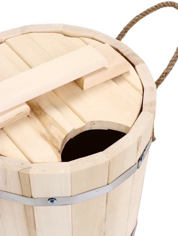 Запарник - ведро для бани и сауны, 9 л, липа, пластиковая вставка, с крышкой, «Добропаровъ»