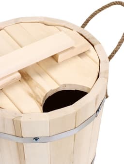 Запарник - ведро для бани и сауны, 9 л, липа, пластиковая вставка, с крышкой, «Добропаровъ»