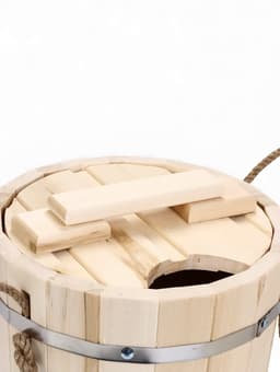 Запарник - ведро для бани и сауны, 9 л, липа, пластиковая вставка, с крышкой, «Добропаровъ»