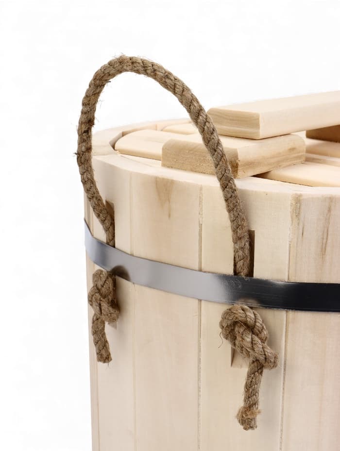 Запарник - ведро для бани и сауны, 9 л, липа, пластиковая вставка, с крышкой, «Добропаровъ»