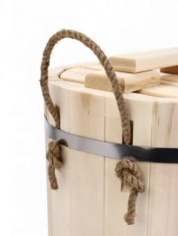 Запарник - ведро для бани и сауны, 9 л, липа, пластиковая вставка, с крышкой, «Добропаровъ»