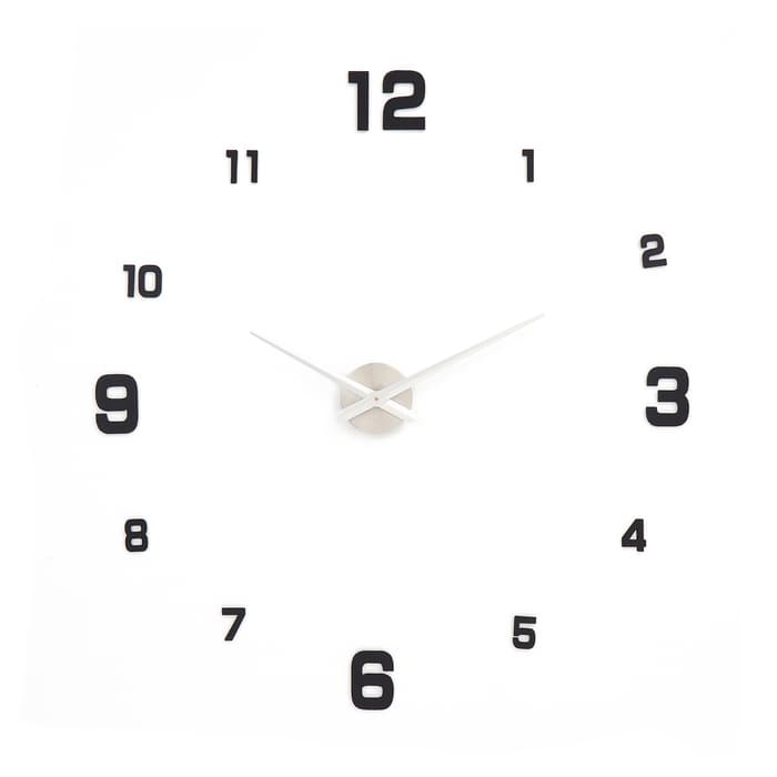 Часы настенные интерьерные «Эндерлин», 3D, наклейка, бесшумные, плавный ход, d=120 см