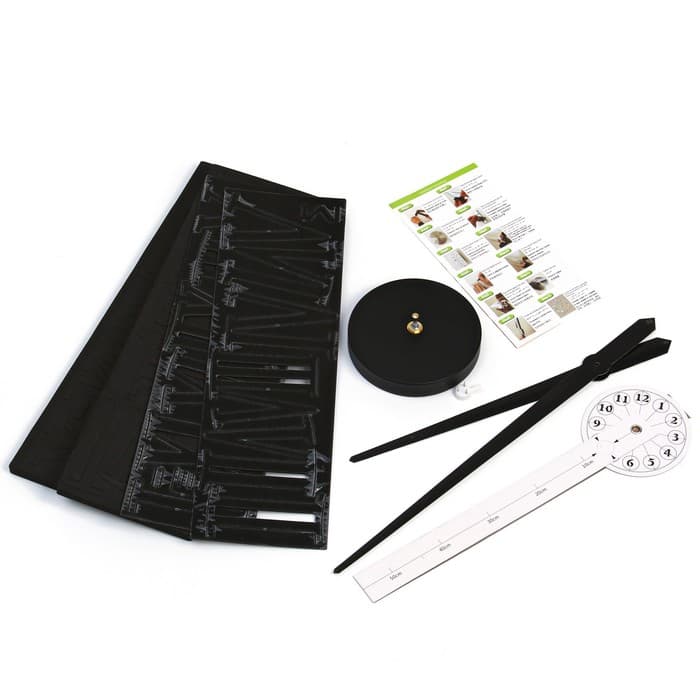 Часы настенные интерьерные большие, 3d «Лорье», плавный ход, наклейка, d=120 см, чёрные