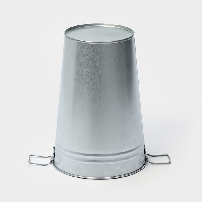 Вазон оцинкованный с ручками, 7 л, d=21 см, h=29 см, ГОСТ