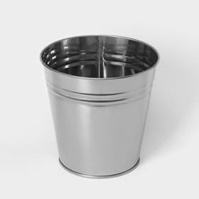 Вазон без ручек, 5 л, h=20.5 см, нержавеющая сталь, ГОСТ