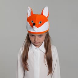 Карнавальная шапка «Лиса», велюр, хлопок, р-р 52-57