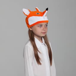 Карнавальная шапка «Лиса», велюр, хлопок, р-р 52-57