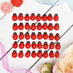 Наклейки «Божьи коровки», красные, набор 40 шт., размер 1 шт.: 1×1.2 см